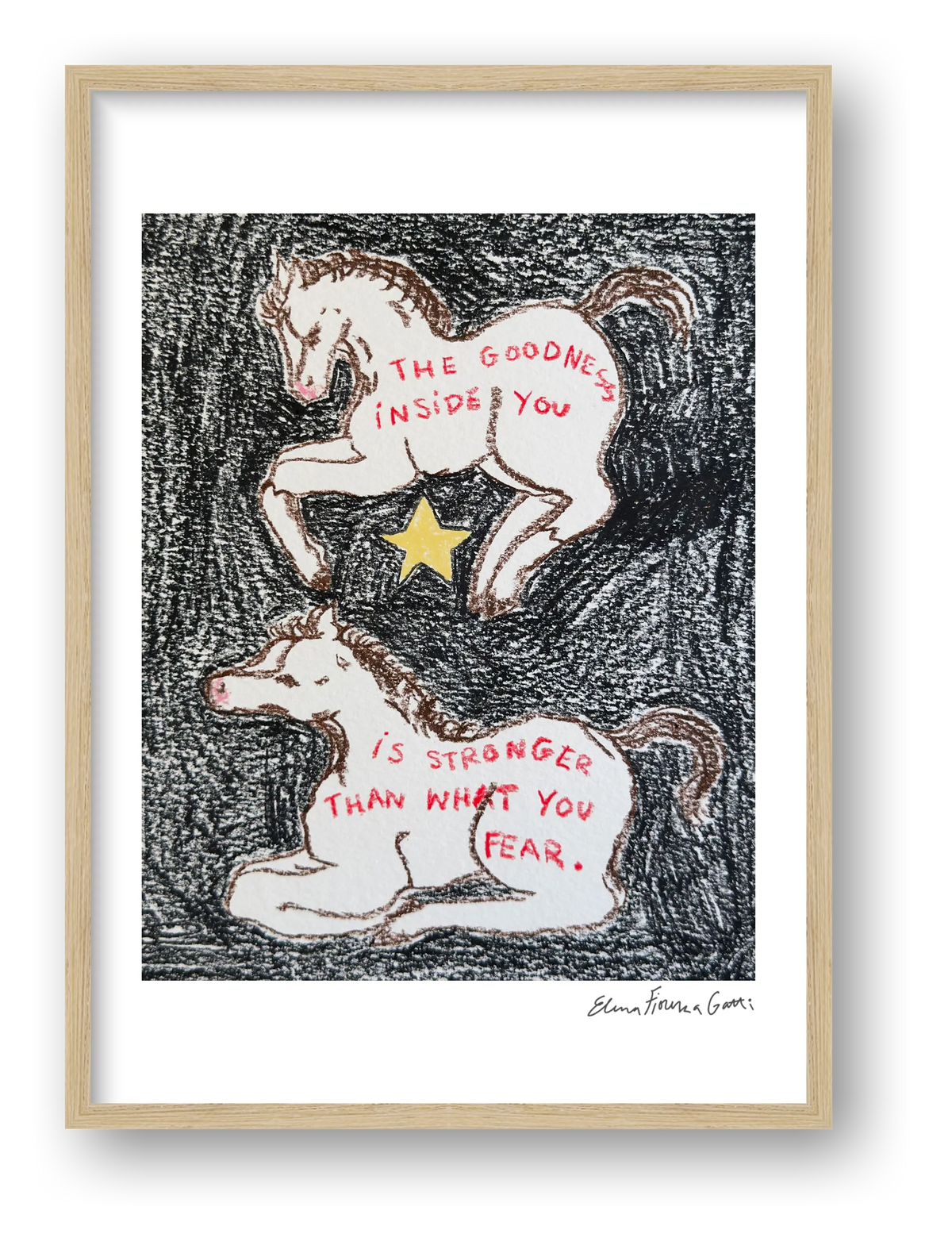 goodness inside you (horses) — framed