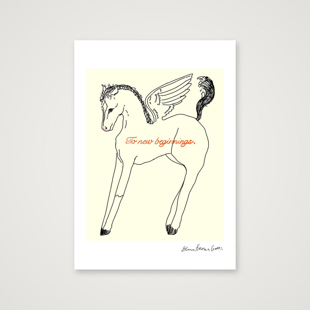 to new beginnings — A5 (15×21cm, 6×8") Print only