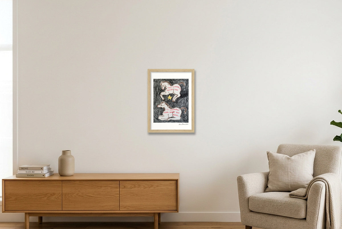 goodness inside you (horses) — A4 (21×30cm, 8×12") Oak Frame