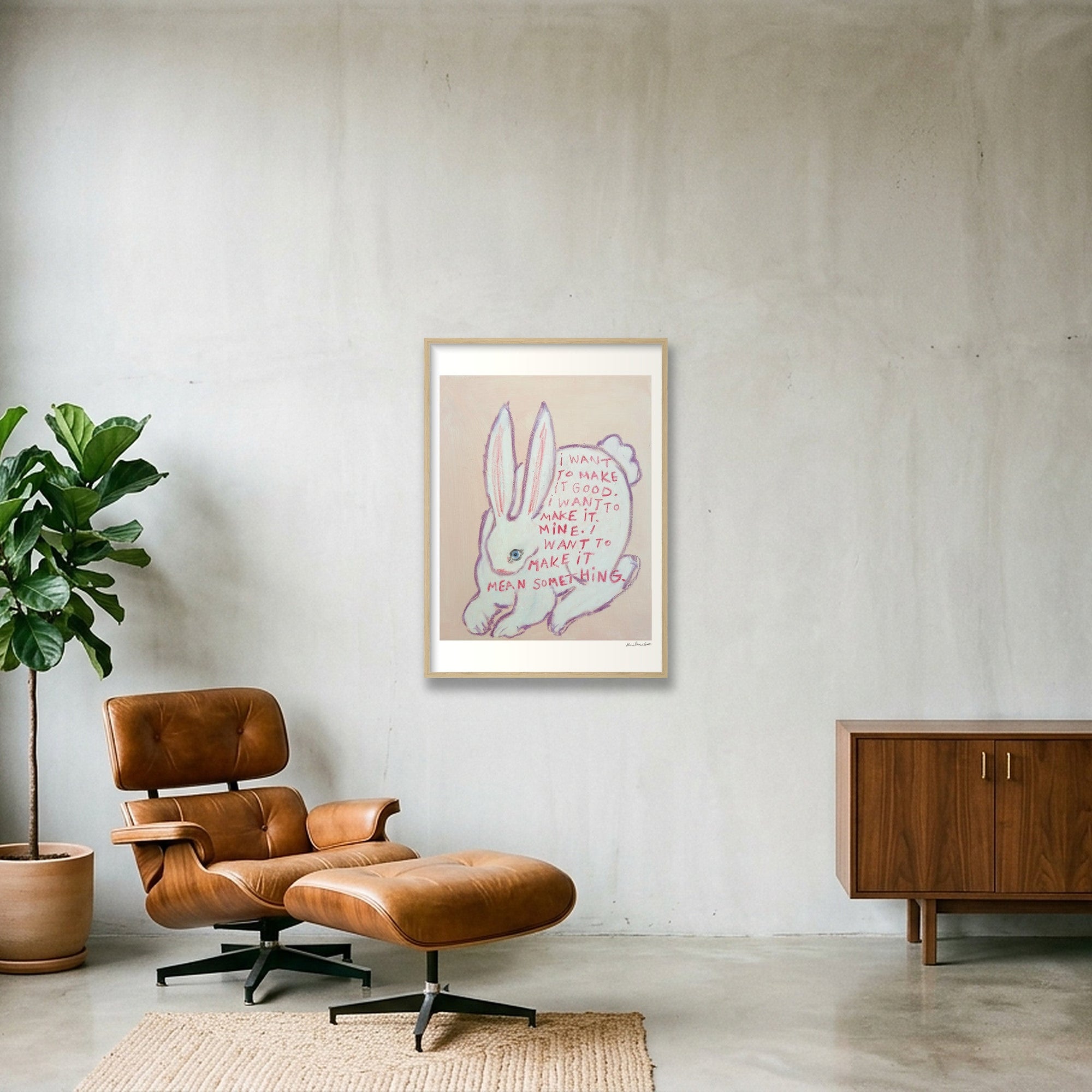 mean it — A1 (59×84cm, 23×33") Oak Frame