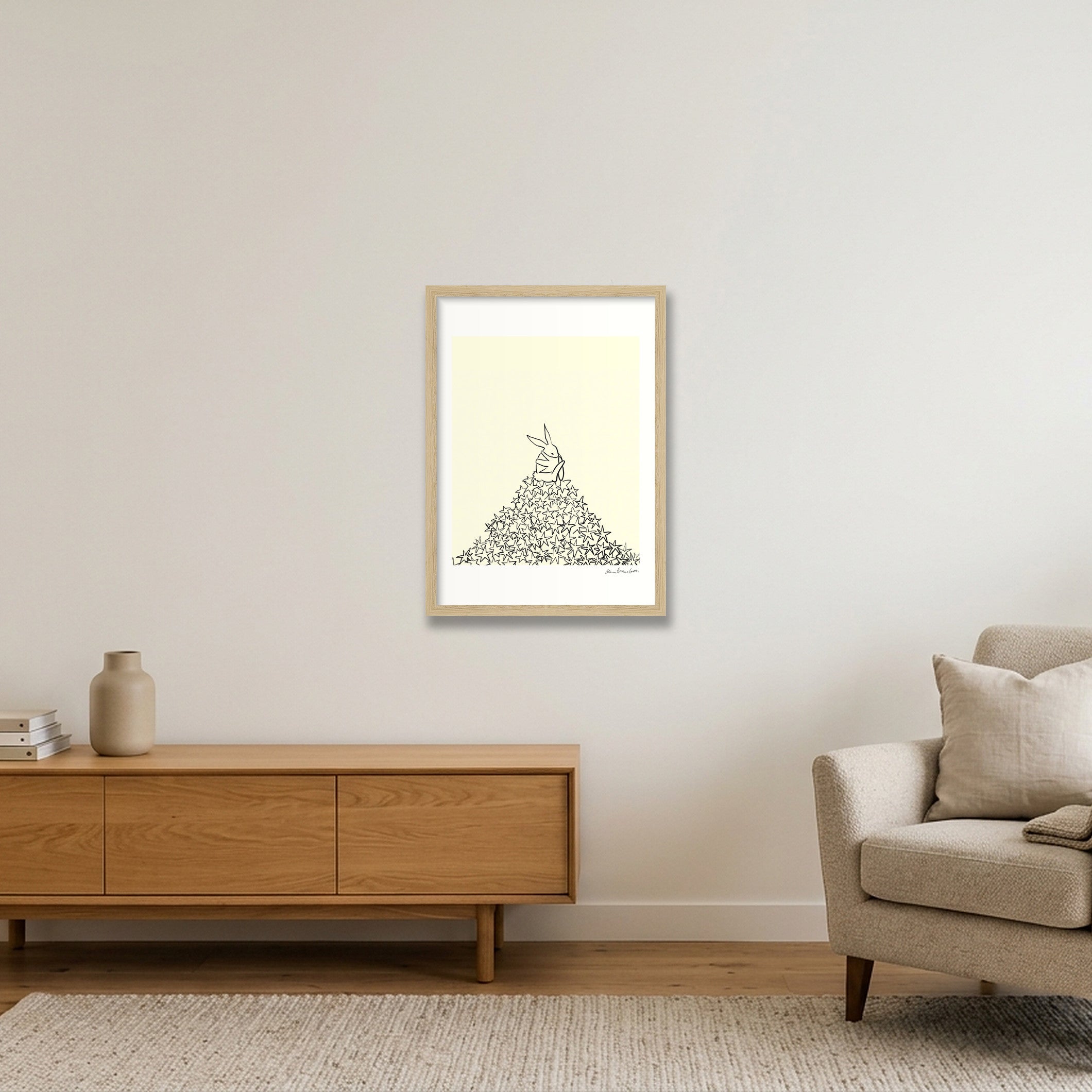 star bun tower — A3 (30×42cm, 12×17") Oak Frame