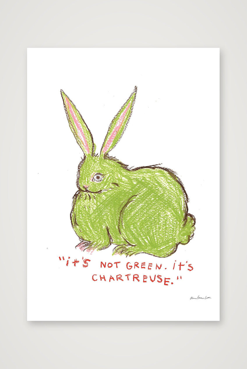 chartreuse bun — A1 (59×84cm, 23×33") Print only
