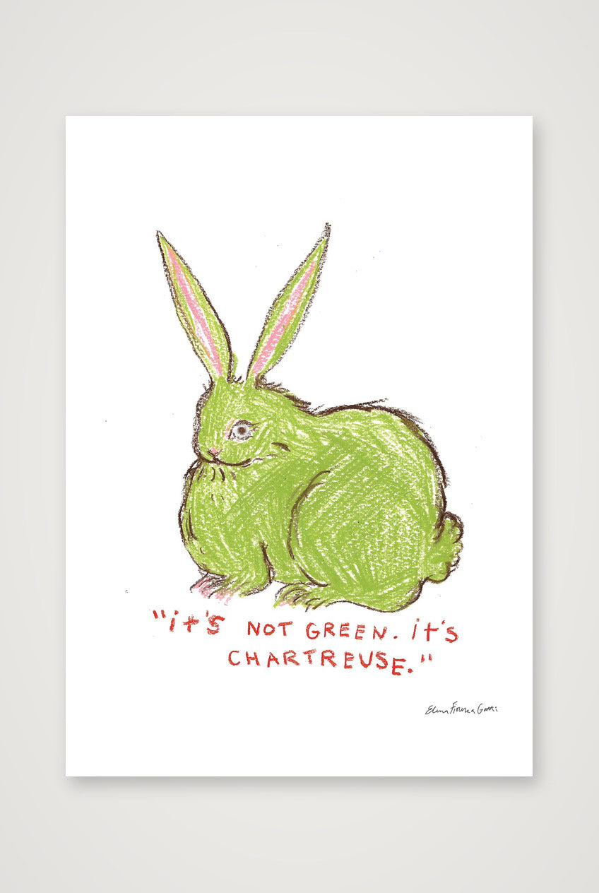 chartreuse bun — A3 (30×42cm, 12×17") Print only