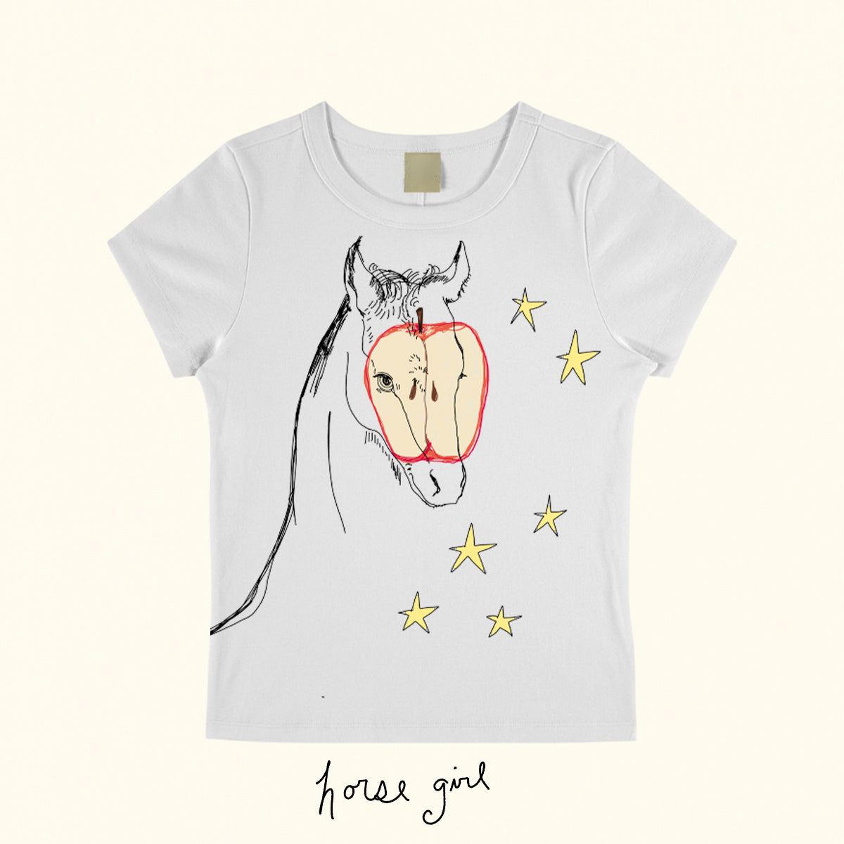 horse girl baby tee