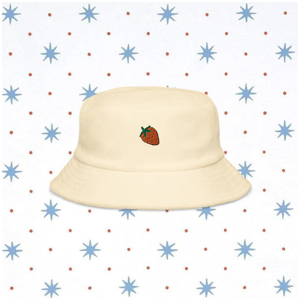 ☆人気☆【A PIECE OF CAKE】☆Flower Bear Terry bucket ha.t☆ terry-cloth-bucket-hat-light-